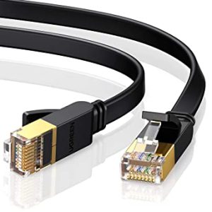 UGREEN Cat 7 Ethernet Cable Cat7 High Speed Flat Gigabit RJ45 LAN Cable 10Gbps Shielded Internet Network Patch Cord (Size: 1M, 2M, 3M, 5M, 8M 15M, 20M)