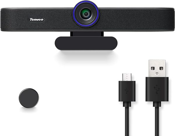 1080P 60FPS Webcam with Microphone and Speaker
