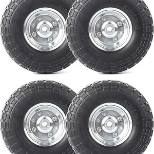 10 Inch Solid Rubber Tires  and wheel- Offset Hub