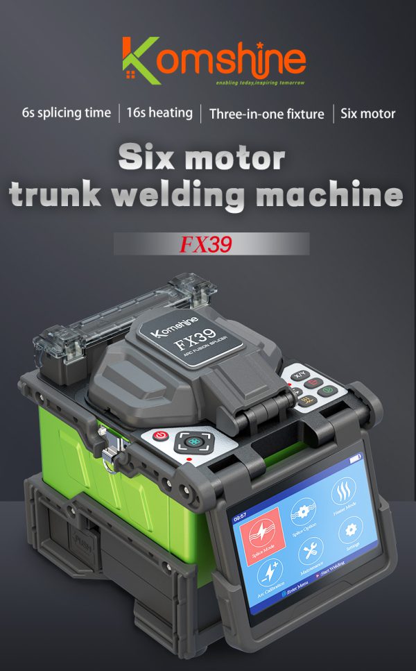 Komshine FX39 Fusion Splicer 6 motor Fiber Splicer Optical splicing Machine - Image 4