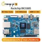 Orange Pi 5 Rockchip RK3588S 8 Core 64 Bit Single Board Computer, 2.4GHz