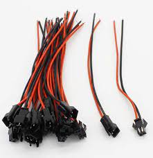 2 Pin Jst Connector Cable Connector (10 Set) Lock System with Red And Black Wire