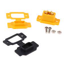 1PCS XT60BE-F Brass Gold Plated Male Connector with Dust-proof Cover EATOP