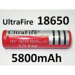 UltraFire  3.7V Rechargeable Li-ion Battery 5800mAh,18650