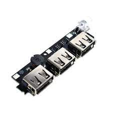 Power Bank Module 3 USB Port 5 V - 1A ,1.5A , 2.1A 3 USB Power Bank Boost Module
