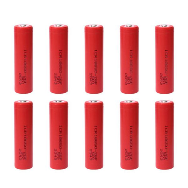 2600mAh 3.7V 18650 Li-ion lithium rechargeable cell battery's pack of 10pcs