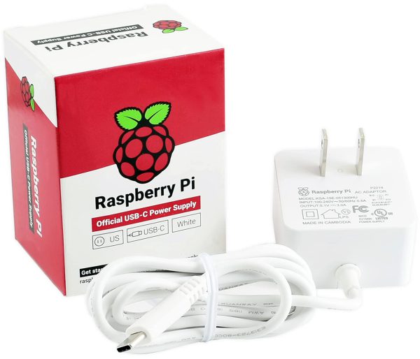 Official Raspberry Pi 4 Power Supply (5.1V 3A)